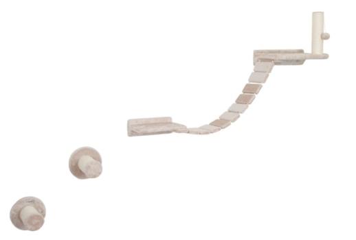 Kerbl Katzen-Kletterwand Matterhorn, Katzenspielplatz zur Wandmontage, Hängebrücke